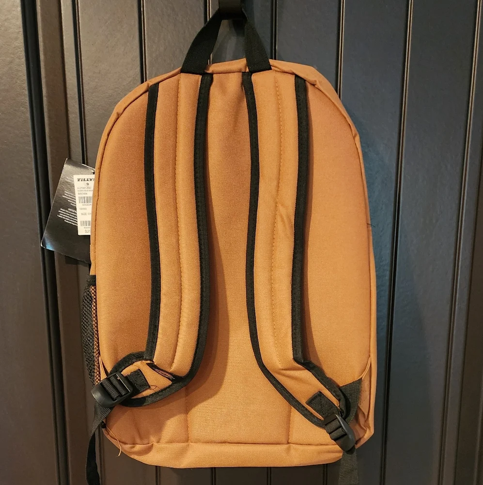 NWT Tillys Dickies Tan Backpack, Durable Canvas Design - Picture 2 of 6